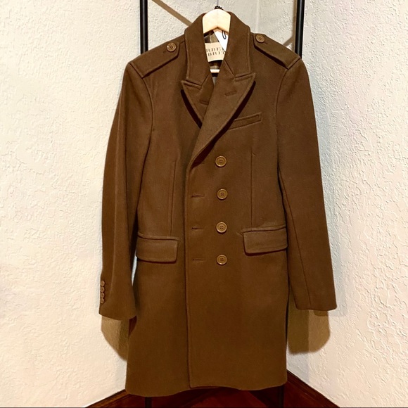 NWT Burberry Brit Men's Brown Chesterfield Virgin Wool Car Coat, XS - Picture 6 of 16
